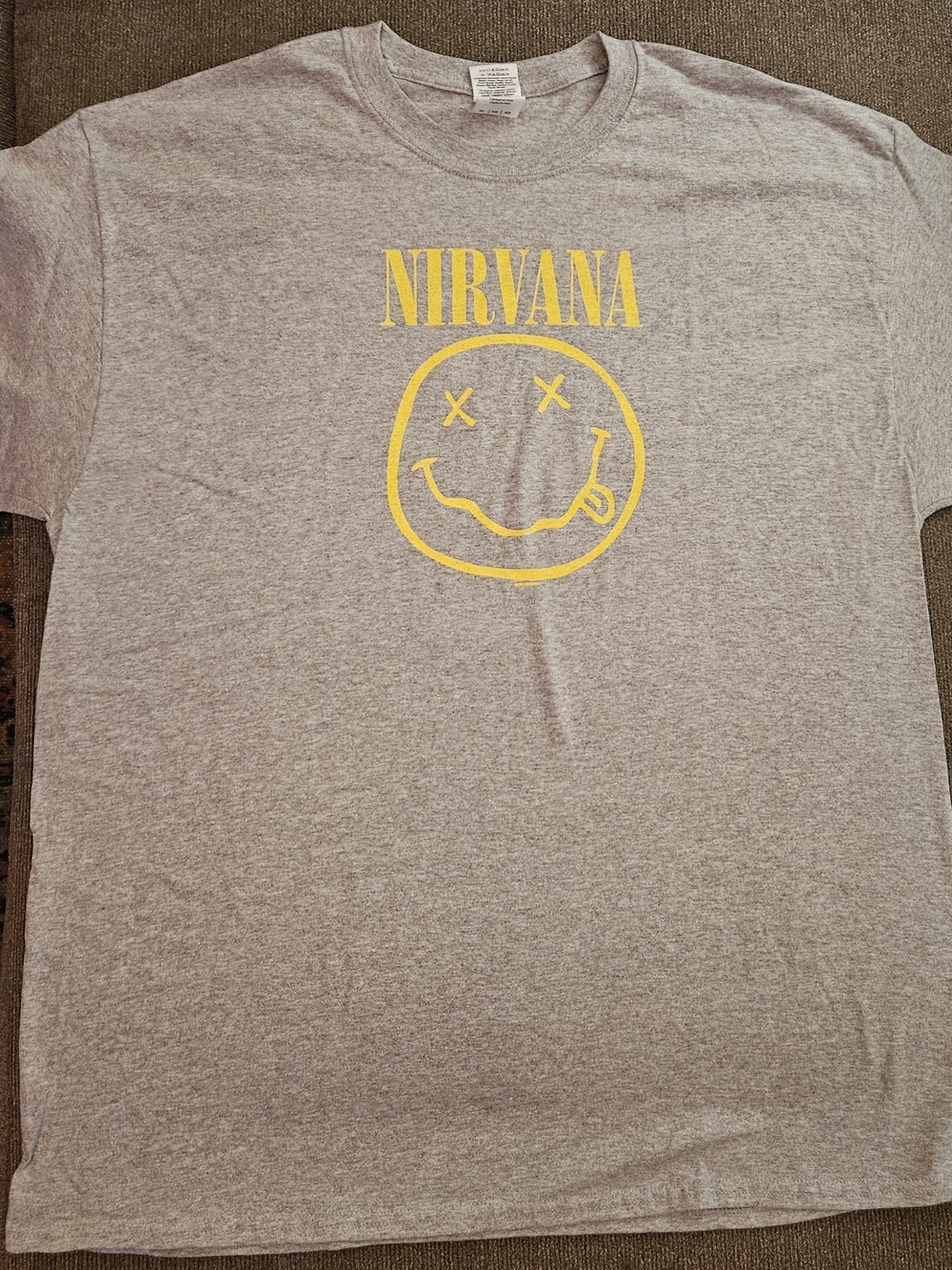 Gildan Grey Heavy Cotton Crew Neck Tee